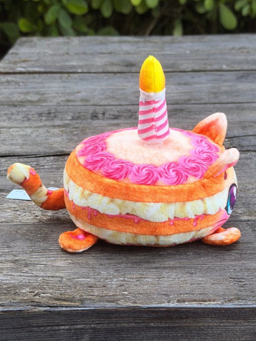 RARE Cookeez Makery Baked Party Treatz Birthday Candle Cat WORKS Plush Stuffed - Picture 8 of 10